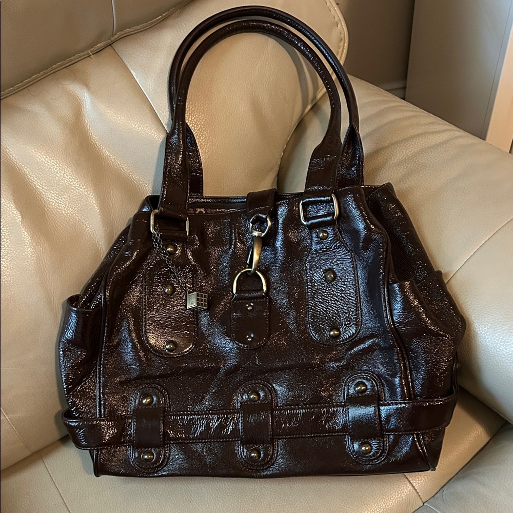 Helen Welsh brown patent Bag
